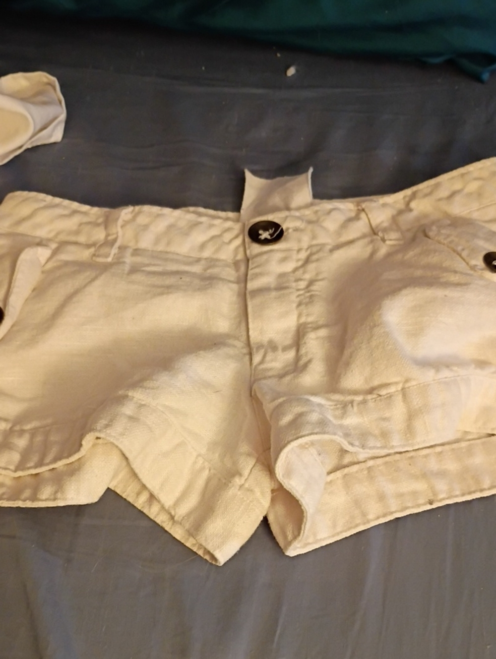 Patrick Robinson For Target Women's Cream Cotton Blend Micro shorts XS